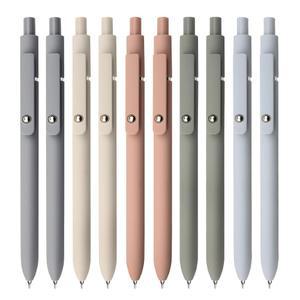 [미국배송] UIXJODO 젤 펜 10PCS 0.5MM 블랙 잉크 섬세한 포인트 매끄러운 필기 고급 시리즈 접이식 일기 노트 필기용 귀여운 오피스 스쿨 용품 여성용 선물 (10PCS 모란디)