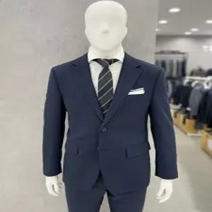 [트루젠]남자 허리 40인치 여름 울 50%, 네이비 면접 예복 혼주 115 빅사이즈 정장 수
