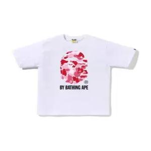 반팔 티셔츠 001TEM301005MWHG WHITE PINK DOM