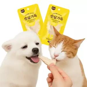 순살가득 닭가슴살 파우치형 간식 100개입 한박스 / 강아지 고양이 영양간식