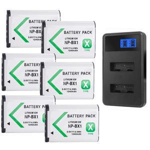 소니용 NP-BX1 배터리 RX100 H400 RX1R HX300 HX50 M6 M7 AS300 카메라 Np Bx1 1240mAh 3.6V