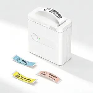 잉크 없는 미니 프린터 D2 휴대용 Q30과 유사한 열 라벨 무선 스티커 또는 3PK 25mm 테이프
