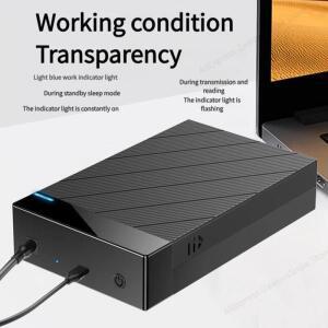 2.5/3.5인치 하드 디스크 인클로저 TypeC 드라이브 케이스 SATA-USB 외장 리더 PC/노트북용 22TB 지원
