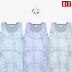[BYC]BYC남자런닝 셔츠 순면 런닝구 메리야스 편한 메리아스 3종 세트