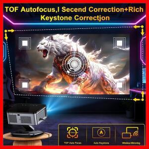 XIWBSY 4K 울트라 HD 프로젝터 46000루멘 홈시어터 구글 TV 스마트 TOF 빔 포커스 주광