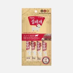 헬로도기 설레개 짜먹는간식 강아지츄르 소고기 4P