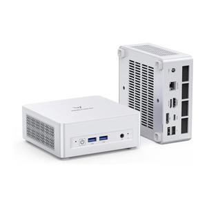 미니포럼 UM880 플러스 미니 PC AMD Ryzen 7 8845HS 데스크탑 컴퓨터 베어본 버전, RAM /SSD /OS, HDMI /DP /USB4 8K@60Hz 출력, 2.5G RJ45 포트, 오큘링크 포트, 4xUSB 포트 라데온 780M 마이크로 컴퓨터
