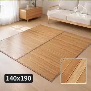 빛담은홈 17mm 죽편접자리 140x190/봄 여름 침대 거실 매트 대자리 돗자리 카페트 러그 대나무자리
