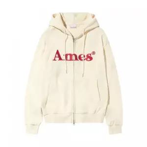 AMES-WORLDWIDE 와이드 베이직 logo 로고 HOODIE 후디 후드티 ZIP 짚 집업 UP 업 Cream 크림 AM2EFUM481ACR