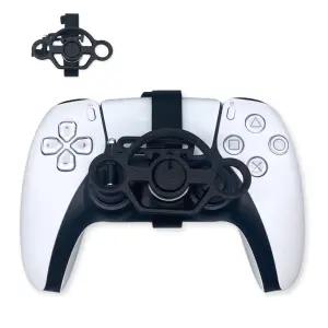 PS5 레이싱 게임 컨트롤러용 CHOWONE 미니 스티어링 휠 리모컨 액세서리 부착 블랙