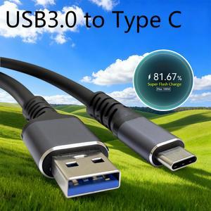 호환 USB 3 0 to Type C 어댑터 케이블, 고속 충전 및 데이터 전송용, 스마트폰 및 노트북 호환, 고속 동기화 코드