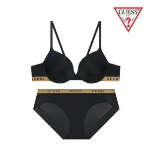 게스 언더웨어 자가드 골드밴디드 브라팬티세트 GCWBR741GCWBP741BK 496575