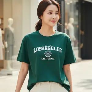 LM로스엔젤 반팔티 20수면 쿨론티 티셔츠 자체제작 S~3XL 빅사이즈 남녀공용 여성 여자 여름티 데일리 반팔 학생 단체티 기능성