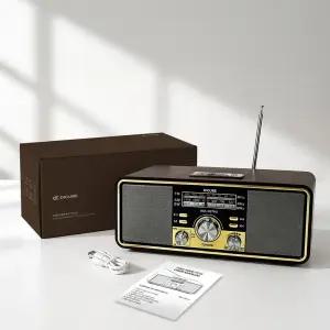 디큐브 레트로 블루투스 5.0 라디오 USB 음악재생 AM FM SW 라디오