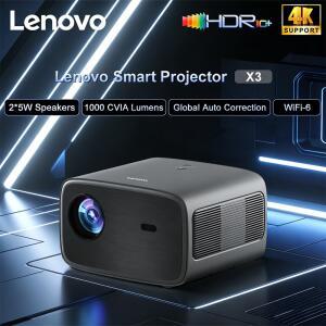 빔프로젝터 레노버 X3 4K 프로젝터 HDR 10 디코딩 1000CVIA 밝기 시네마 미디어 비디오 HD 와이파이6 블루투스 안드로이드 스마트 TV 빔프로젝터
