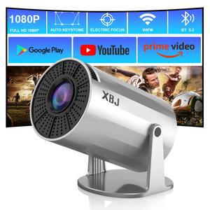 빔프로젝터 XBJ 4K 안드로이드 11 휴대용 프로젝터 BT5 Wifi6 가정용 시네마 야외 미니 프로젝터용 LED