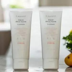에스네이처 아쿠아 라이스 약산성 클렌징폼 160ml+160ml + 수분젤크림 30ml