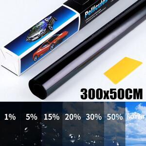 창문썬팅지 블랙 50X3M 차량용 UV 보호 태양 스티커 150 색조 그늘 포일 유리 VLT 필름