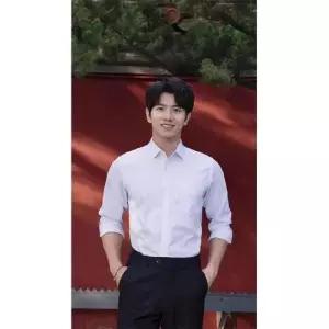 키체샵 남자 이너 셔츠 정장 잉글리시 결혼 긴팔 솔리드 건달 HO1