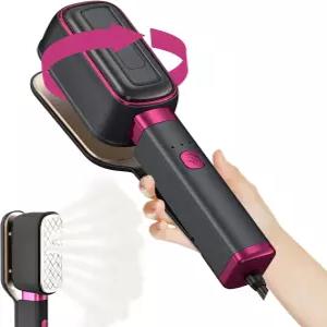 J 더 쉽고 빠른 3-in-1 여행용 철제 스티머 의류 1000W 20초 고속 가열 180 회전 휴대용 클램프 및 수직