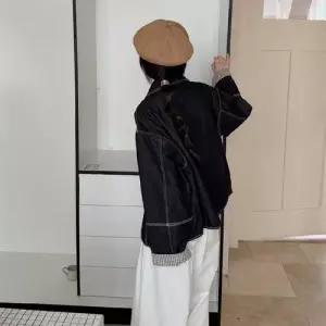 EAMT 가을 여사친 데님 코트 체크 톱 YJ3