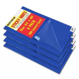 신발용 끈적끈적한 매트 4팩 24인치 x 36인치 30겹 벗겨내기 시트 찢어짐 방지 잔여물 없음 건설 입구