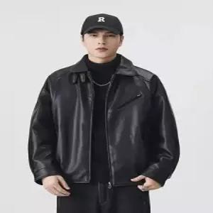 남사친 점퍼 다운 오리털 가죽 재킷 집업 럭셔리 유행1