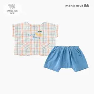 [밍크뮤] 샤인체크 데님상하복BL