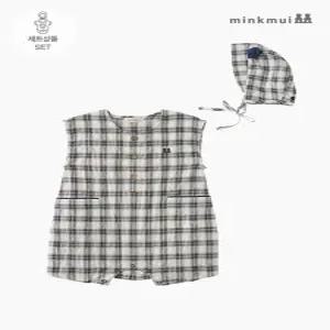 [밍크뮤] 쁘띠 멀티체크 우주복SETNY