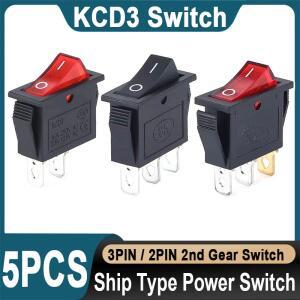 5Pcs KCD 3 로커 스위치 3PIN 2 기어 조명 전원 31x14MM 버튼 ON-OFF 액세서리
