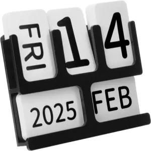 책상용 아크릴 영구 달력 빈티지 데스크톱 2025-2034 대형 날짜 디스플레이 플립 블록 테이블탑 장식