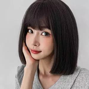 [골드스마일]통가발 단발가발 여자가발 가발머리 여성통가발