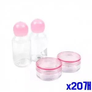 WL 투명한 스킨용기 크림용기 4p x20개 공병 여행용공병 WFLPPM1