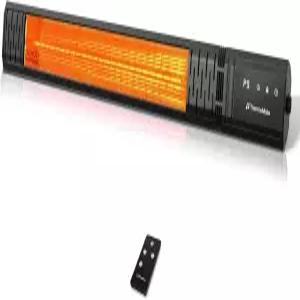 파티오용 소형 실외 히터 저글레어 쇼트 글라스가 장착된 써모메이트 1500W IP65 전기 적외선 9가지 난방