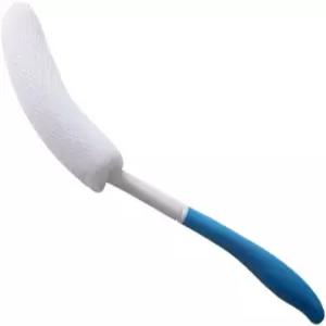 MagiDeal 비닐 견적 긴 미끄럼 방지 커브 핸들 목욕 바디 브러시 노인에게 쉽게 닿을 수 있는 손 노인/임신