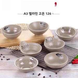 상업용 식당 멜라민 식기류 모조 그릇 생선 도자기 수프 밥그릇 무늬 레스토랑용