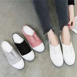 여성 뮬 스니커즈 슬립온 캐주얼 블러퍼 단화 캐주얼 슬립온 뮬운동화 단화
