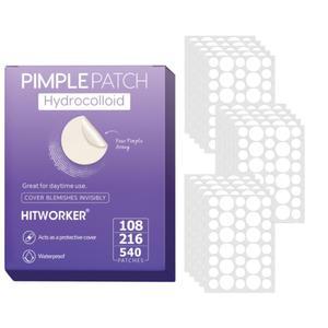 HITWORKER 108 216 540개 세트 원형 효과적으로 흡수하고 하이 패치는 청소 분비물을 모공을 부드럽게