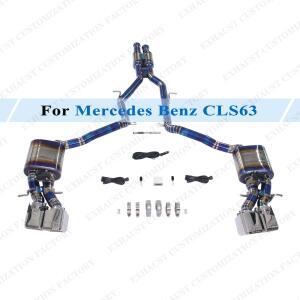 맞춤형 리모컨 티타늄 배기 파이프 성능 머플러 메르세데스 호환 벤츠 호환 CLS 63 AMG 5.5L 용 캣백 시스
