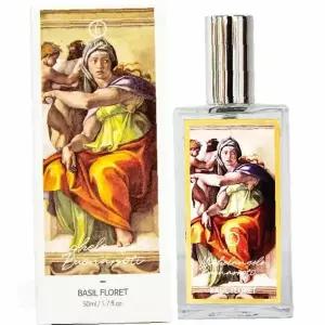 명화 디자인 사각 유리병 남녀공용 향수 50ml 바질 허브 계열 예술적 감성