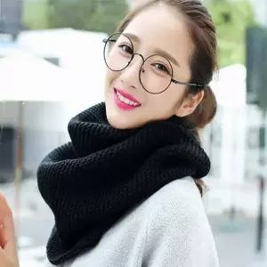 여성 넥워머 블랙 스카프 코트 바라클라바 목토시 니트 여자