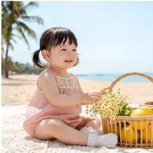 [아가방][더센트럴] 아가방 여름 헬렌 크로쉐 끈 바디수트  01T327957