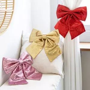 [텐바이텐]리본 장식 커튼 집게 타이백 글로시 반짝이 30cm 3컬러 소품