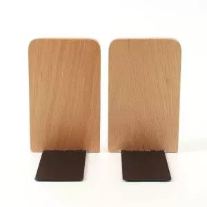2p 책고정 책꽂이 L자형 북엔드 13x8cm 원목 책거치대 북엔드