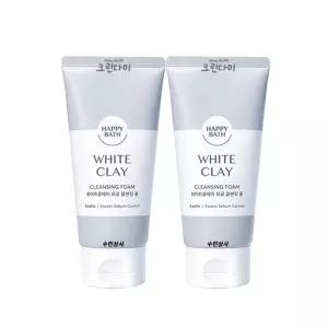 해피바스 폼 화이트클레이 모공 클렌징 폼 150g x2개