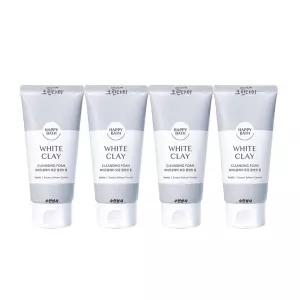 해피바스 폼 화이트클레이 모공 클렌징 폼 150g x4개