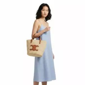 셀린느 26SS 115802FF7 틴 서플 클래식 파니에 라피아 백