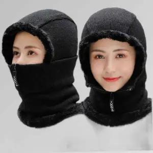 비니 마스크 지퍼식 기모안감 방한모자 바라클라바