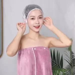 비닐샤워캡 일회용 비닐 샤워캡 위생모자 헤어캡 100매 DD-10221