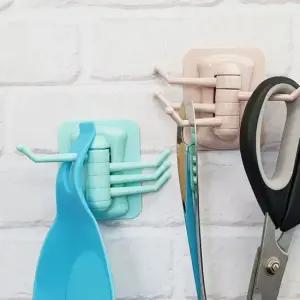 벽걸이 무타공 부착형걸이 회전가능한 튼튼한 다용 행주걸이 주방걸이 국자걸이